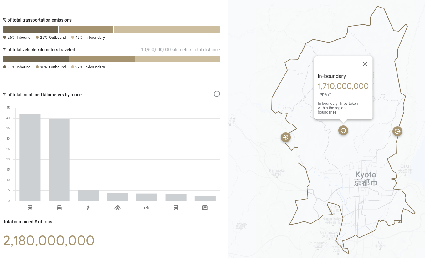 A screenshot of Environmental Insights Explorer.