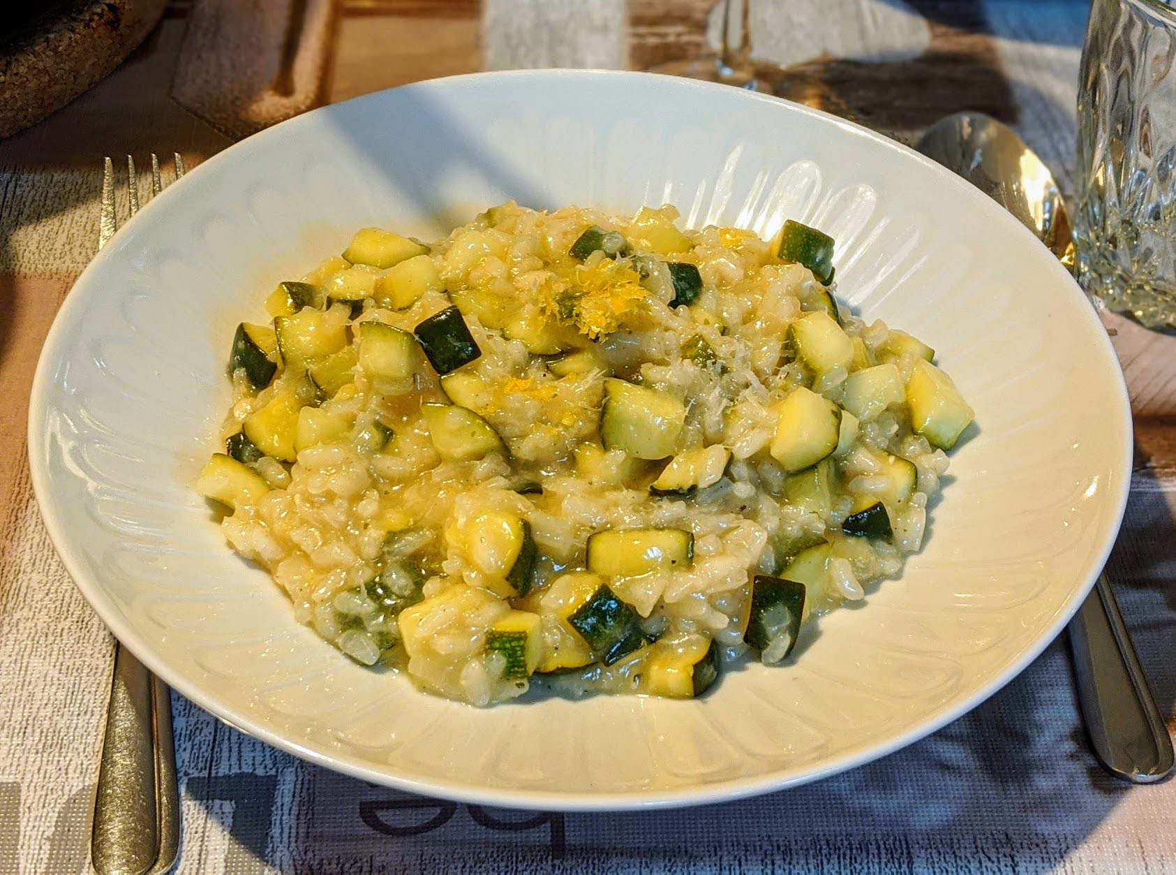 Risotto aux courgettes et au citron